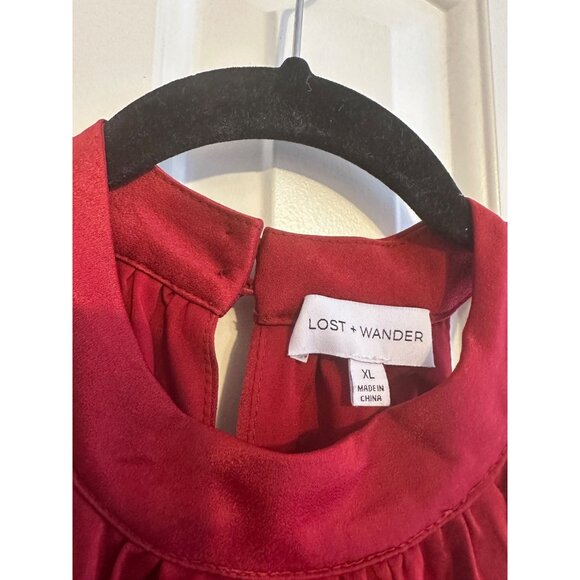 Lost‎ + Wander Fleur Halter Maxi Dress in burgundy XL - Picture 7 of 8